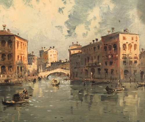 Venise, le Grand Canal à Cannaregio - Giuseppe Riva (1834-1916) - Romano Ischia